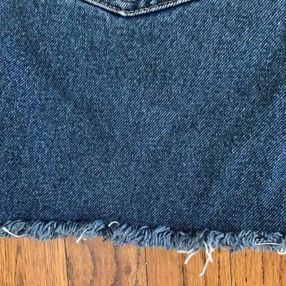 WRANGLER DENIM SKIRT W/ FRAYED HEM - Picture 5 of 6